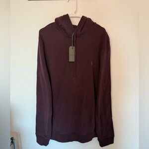 All Saints Deep Maroon Hoodie